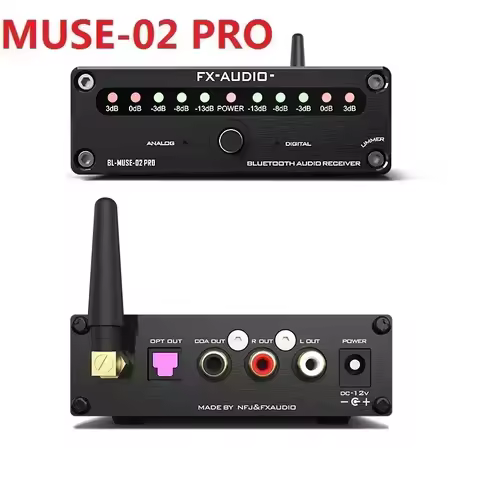 2022 FX-Audio New MUSE-02PRO QCC5125 Bluetooth@5.1 HiFi CD Grade Audio Receiver APTX/LDAC Output RCA