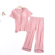 LORIOT กางเกงแขนสั้นตัด Pyjamas กาเกงนอน Loungewear ชุดนอนผู้หญิงSA1495เกาหลีลำลอง