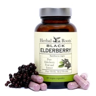 Herbal Roots Black Elderberry Capsules | Max Strength 4,300mg | Made with Organic Sambucus | Vegan a