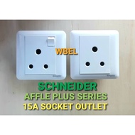 SCHNEIDER AFFLE PLUS 15A SOCKET OUTLETS ( 15A SSO / 15A SOCKET ONLY )