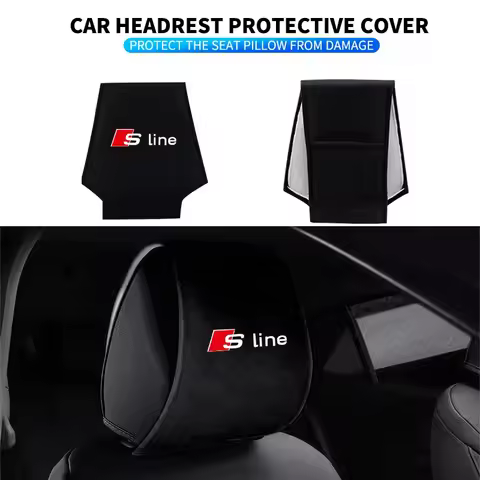 Car Seat Backrest Headrest Cover Pillow Towel For Audi S Line RS Quattro Q2 Q3 Q5 Q7 Q6 Q4 A2 A3 A5 