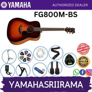 Yamaha FG800M Solid Spruce Top Acoustic Guitar Package Brown Sunburst