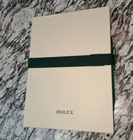 Rolex (Authentic) - Journal Set w/ Metal Ball Pen (Size:8.5 in x 6 in., Ruled 80 pages, Green Ridged