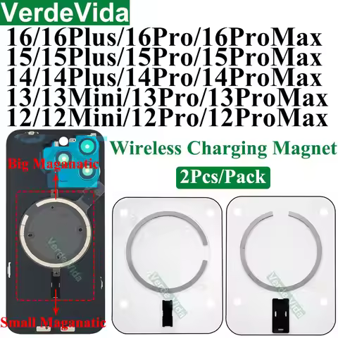 2Pcs Wireless NFC Charging MagSafe Magnet For iPhone 13 Pro Max 15 16 14 Plus 12 Mini NFC Magnetic M