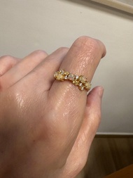 歐泊S925通體純銀鍍金戒指排戒Opal 925 Sterling Silver Gold-Plated Ring, rings, Earrings, earring,bracelet,bracele