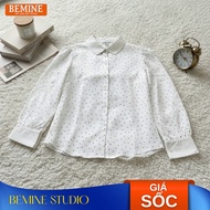 BEMINE long-sleeved shirt with polka dot pattern-A456