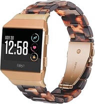 Ayeger Resin Band Compatible with Fitbit Ionic,Women Men Resin Accessory Band Wristband Strap Blacelet for Fitbit Ionic Smart Watch Fitness
