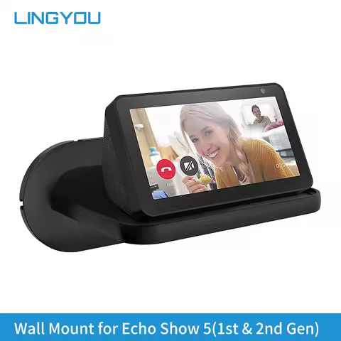 LINGYOU Wall Mount for Amazon Echo Show 5 (1st, 2nd 3rd Gen) Alexa Echo Dot 4 HomePod Mini Space-Sav