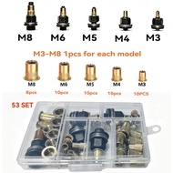 Riveting Tool Heads Rivet Nut Tool Simple Tool Carbon Steel Rivnut Kit Riveting Tool Nut Set Threade