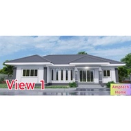 PELAN RUMAH 4 BILIK (LANTAI 50'x30') 1500KPS ((BACA DESCRIPTION))