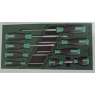 SATA 09913A  9PC. COMBINATION SCREWDRIVER TRAY SET