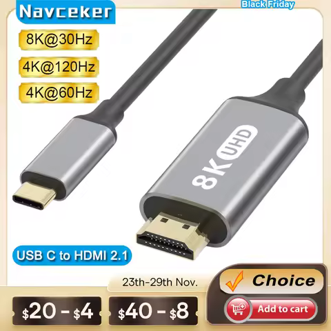 2026 8K Best USB C 3.1 to HDMI 4K Adapter Cables Type C to HDMI Cable for MacBook Samsung Galaxy S9/