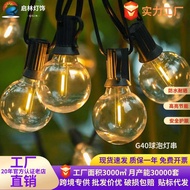 G40 Ball Bulb String Lights Canopy Campground Tent led Holiday Atmosphere Decorative Lights Solar G4