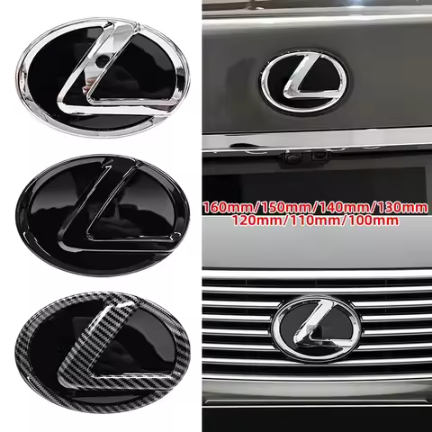 100/110/120/130/140/150/160mm Car Rear Trunk Emblem Front Grille Logo For Lexus ES RX NX LS UX LM LX