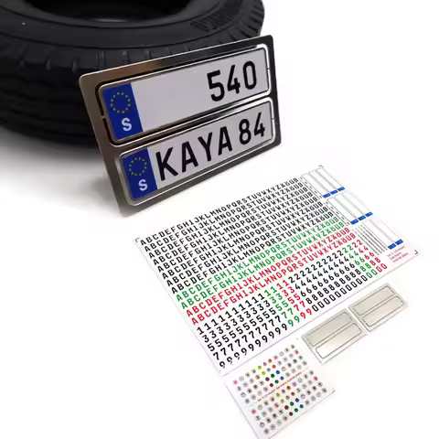 RC Model GerFor man License Plate Special DIY for 1/14 Tamiya RC Truck Car For Scania 770S For volvo