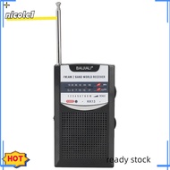 NICO Portable AM FM Radio Easy Adjustment Pocket Radio Longest Lasting 2 Band Retro Speaker Radio For Elder Home