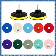 (WUSG) 12Pcs 3 inch Diamond Polishing Pads Set Wet/Dry Polishing Kit for Stone Concrete Marble Floor