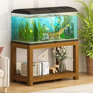 QM🏅Solid Wood Fish Tank Rack Aquarium Base Cabinet Base Aquarium Cabinet Table Shelf Indoor Living Room Floor Bottom I49