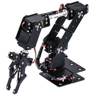 6DOF Robot Mechanical Arm Kit, Programming Robotic Clamp Hand Claw with 6 Servo Motors, 180 Degree A