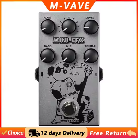 M-VAVE MINI-EFX Guitar Effect Pedal Heavy Metal Overdrive Distortion Pedal 3-band EQ Electric Guitar
