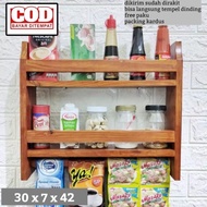 Wall spice rack wall-mounted spice rack/ wooden spice rack/ stacked spice rack/ multi-purpose rack/