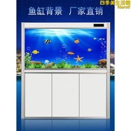 魚缸背景貼紙高清圖3D立體背景畫水族箱壁紙海底世界造景自知日鳴