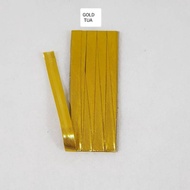 BISBAN/ METALLIC TAPEbias MATERIAL satin POLOS CONTENTS 3 YARDS WIDTH 1CM (3 yards)