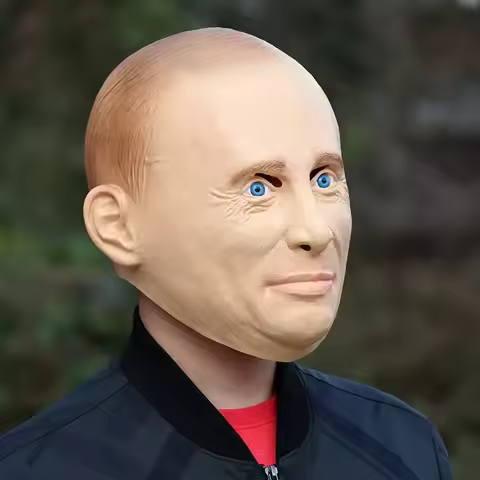 Realistic Old Man Putin Latex Mask Human Male Head Halloween Carnival Mask Costume Dress Russian Pre