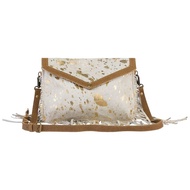 Myra Bag Women's Golden Girl Hair-On Hide Fringe Brown One Size