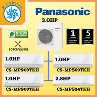 [INSTALLATION] PANASONIC MULTI-SPLIT AIR COND R410a INVERTER [ OUTDOOR 3.5HP ] + [ INDOOR 1 UNIT 2.5 HP , 3 UNIT 1.0HP ] [4-5 Days delivery]