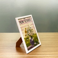 กรอบไม้ A4 / A3 / 5R / 6R / 8R ขนาดสีดำและสีขาวกรอบไม้เนื้อแข็งผนังธรรมชาติตกแต่งบ้าน