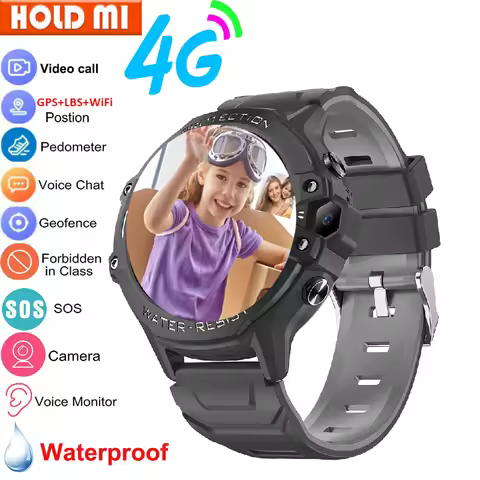 Smart Watch Kids 4G GPS WIFI Location SOS Video Call Remote Monitor IP67 Waterproof Smart Phone Watc