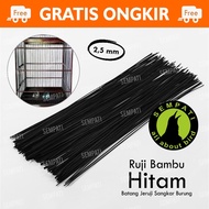 BATANG RUJI BAMBU JERUJI SANGKAR BURUNG HITAM DOFF