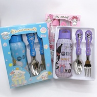 SKM Sanrio Cartoon Bottle Cutlery Set For Kids HM250 Set Kutleri Botol
