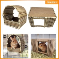 [tenlzsp9] Smalll Animals Hideout, Wooden Hamster Hideout House, Small Animal Hideout Hut, Rabbit Hideout House for Guinea Pig Gerbil