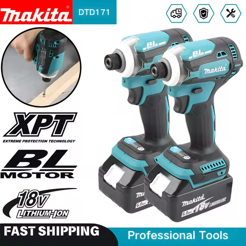 Makita DTD171 18V Cordless Brushless Electric Screwdriver Impact Driver Rechargeable Power Tool,Maki