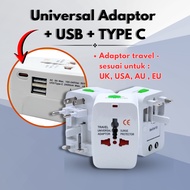 PLUG ADAPTOR + USB + TYPE C CHARGER INTERNATIONAL TRAVEL ADAPTOR