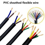RVV Sheath Cable 22AWG/20AWG/18AWG/17AWG 2 3 4 5 6 7 8 10 Cores PVC Sheathed Flexible Wire Control S