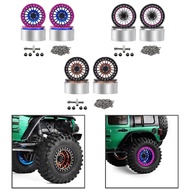 [mcfsnzwtxz1bw] 4x 1/10 RC Crawler Wheel Rims RC Car Part Sturdy Professional Replacement High Perfo