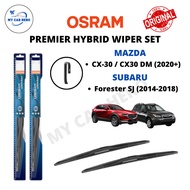 OSRAM Premier Hybrid U Hook Wiper Set for Set Subaru Forester (SJ) (2014-2018) / Mazda CX30 CX-30 (2