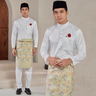 Baju Melayu Slim Fit Putih Off white Exclusive Nikah Pengantin Raja Sehari
