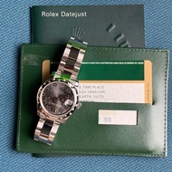 Rolex datejust 31mm rhodium flower dial diamond bezel