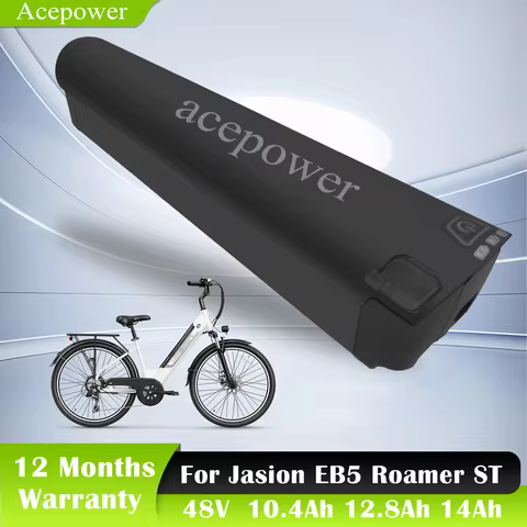 For 1200W Jasion EB5 Roame ST 48V 12.8Ah 14Ah Electric Bicycle Battery Akku for Jasion EB5 Roame ST 