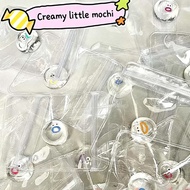 Cartoon Mini Emoji Transparent Squishy Toy Creamy Mud Ball Decompression Small Stress Relief Z8i3