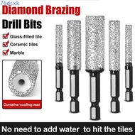 76DCXMY Diamond Drill Bit, 6/8/10/12mm Hexagonal Shank Dry Ceramic Tile Hole Saw, Durable Granite Ce