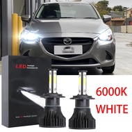 สําหรับ Mazda 2 DJ (2015-2021 โคมไฟหัว - 2 ชิ ้ น/Set Bright H4 LED สีขาว 6000K หลอดไฟชุดแปลงไฟหน ้