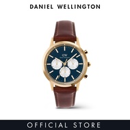 Daniel Wellington Iconic Chronograph 42mm St Mawes Arctic Panda Gold Men Watch stainless steel Leath