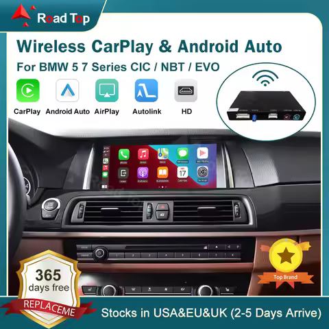 RoadTop Wireless CarPlay for BMW Series 5 7 F10 F11 F07 GT F01 F02 F03 F04 2009-2020 with Android Mi
