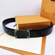 LV Belt New Style Casual Crocodile Pattern Genuine Leather Belt