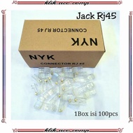 NYK Rj45 Connectors, 100 pcs - Original NYK Rj 45 Connectors, 100 pcs